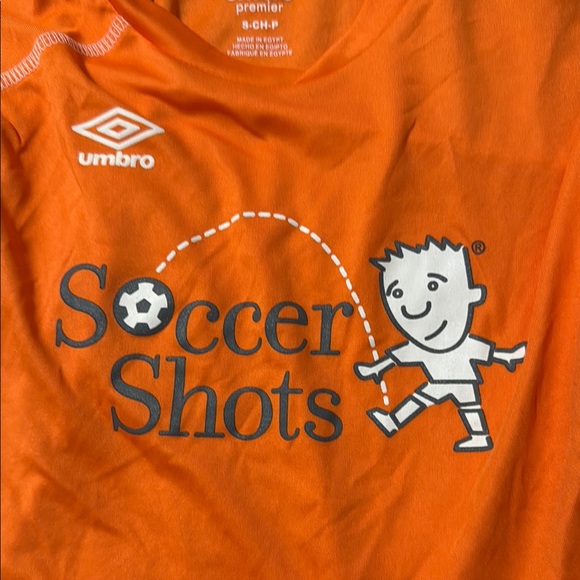 Umbro Kids Orange and White Soccer Shots Tee - Picture 4 of 6